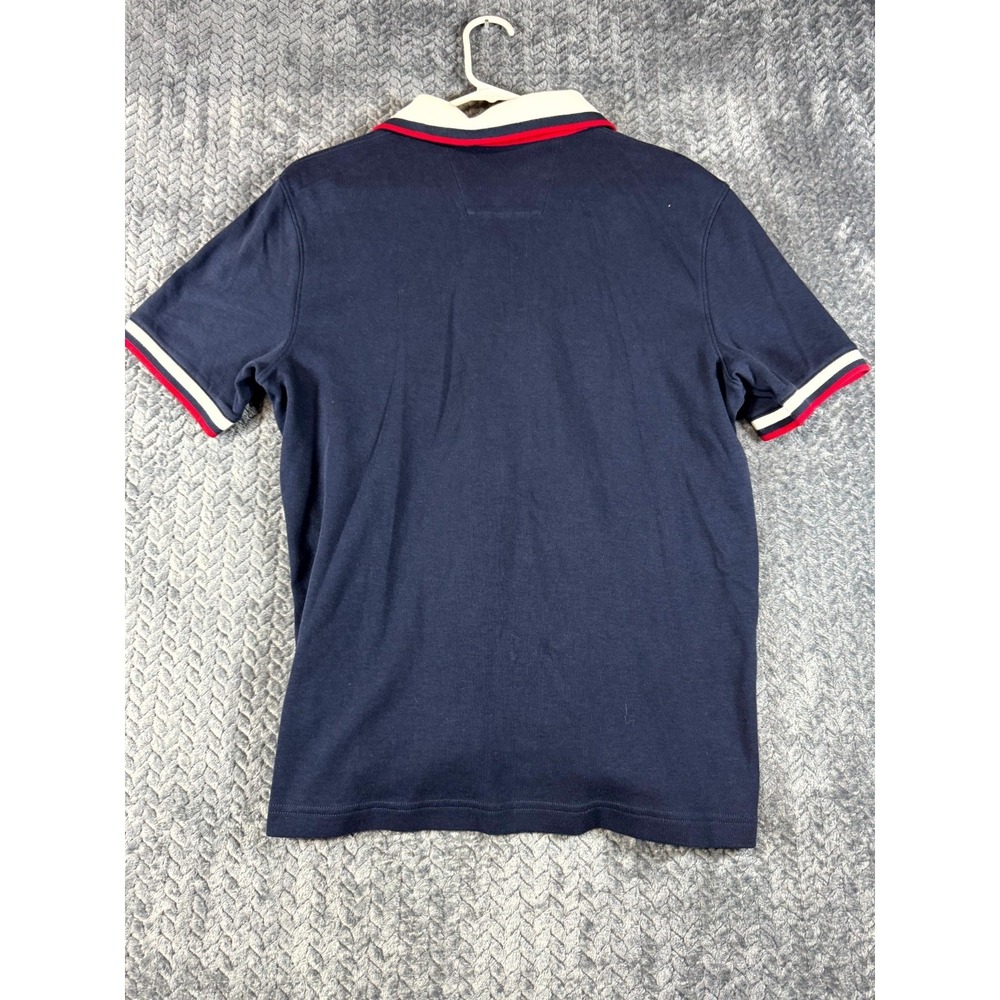Nautica Polo Shirt Men Medium Navy Blue Cotton Golf Classic Fit Embroidered Logo - Picture 6 of 7